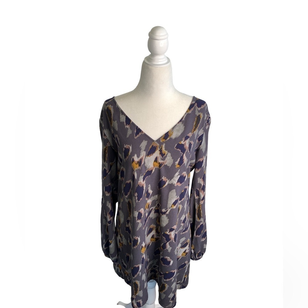 Leith Cut Out Feathers Long Sleeve Mini Dress sz M